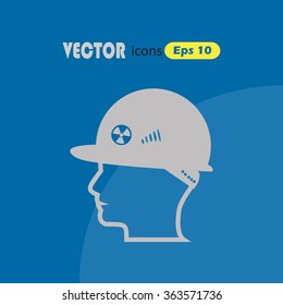 Engineer in helmet icon