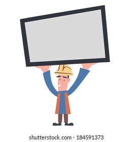 Engineer Holding Board