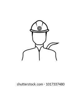 engineer icon. Avatar element of professions for mobile concept and web apps. Thin line  icon for website design and development, app development. Premium icon on white background