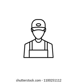 engineer icon. Avatar element of professions for mobile concept and web apps. Thin line icon for website design and development, app development. Premium icon on white background