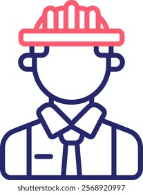 Engineer Icon Color Vector Illustration