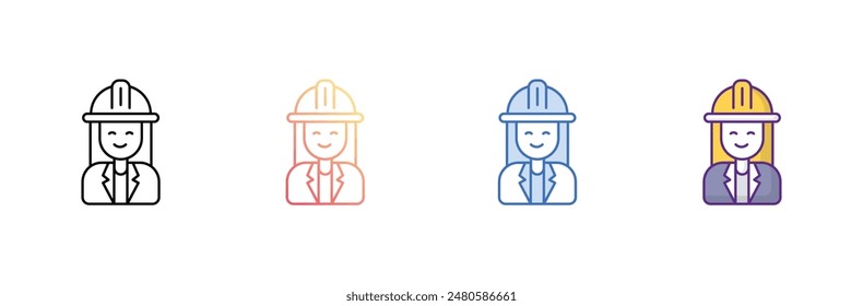 Diseño de icono de ingeniero con fondo blanco ilustración de stock
