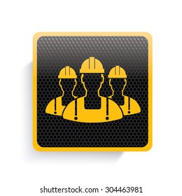 Engineer icon design,yellow version,clean vector