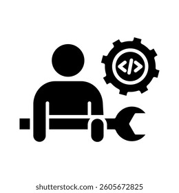 Engineer Icon Element for Design