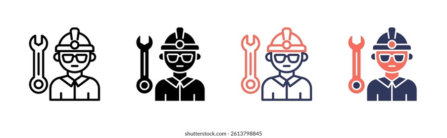 Engineer Icon Element For Design And Vector