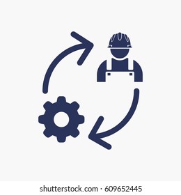 Engineer Icon. Flat Isolated Graphic Vector Symbol