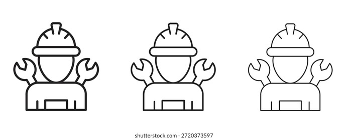 Engineer icon. Hand drawn minimalism style vector illustration