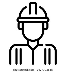 Ilustración del icono del ingeniero para la web, aplicación, infografía, etc