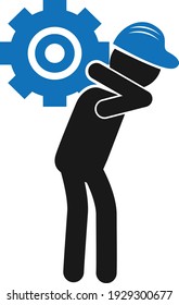 Engineer icon. labor icon vector 