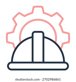 Engineer Icon Line Color Design Vector Illustration