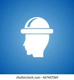 Engineer Icon on blue color.