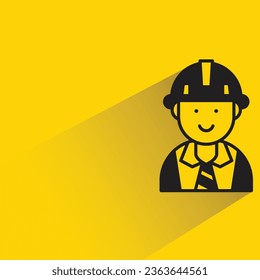 engineer icon on yellow background