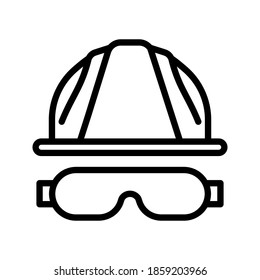 Engineer icon - Safety helmet. Editable icon. vector illustration