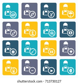 Engineer icon set,vector