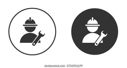 Ícone engenheiro silhueta forma gráfico simples clipart símbolos