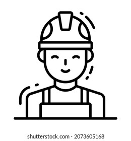 Engineer Icon Single Avatar Vector Illustration Stock Vector (Royalty ...