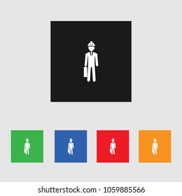 Engineer Icon, Stock Vector Illustration, EPS10.
