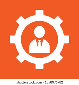 Engineer icon, stock vector illustration, EPS10.