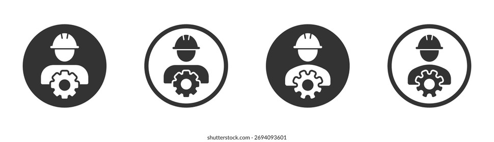 Engineer icon. Engineer symbols or signs collection