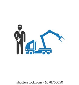 Engineer icon vector