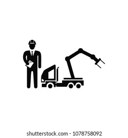 Engineer icon vector