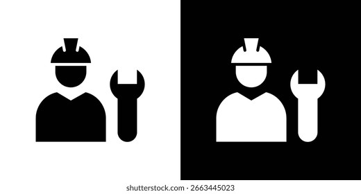 Engineer icon Vector clipArt Illustrations in flat style