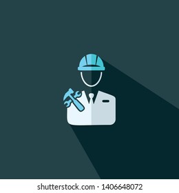 Engineer icon vector - Flat illustration