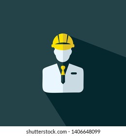 Engineer icon vector - Flat illustration