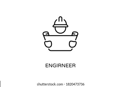 Engineer icon in vector. Logotype