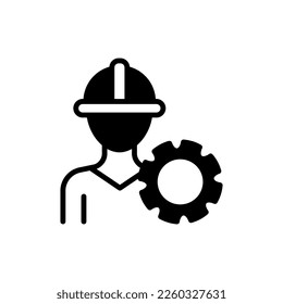 Engineer icon in vector. Logotype