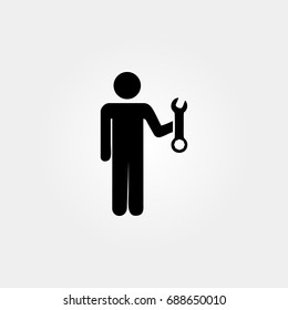 engineer icon. vector sign symbol on white background