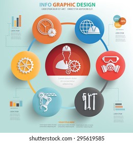 Engineer and industry info graphic design, Business concept design.