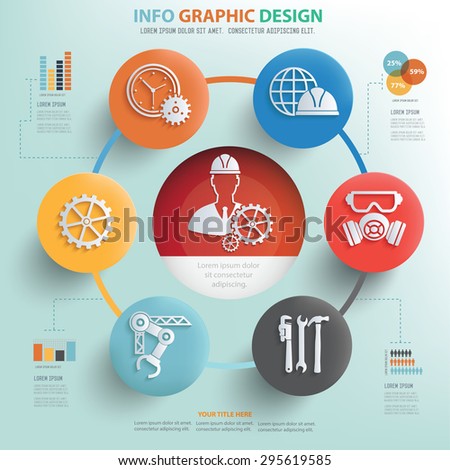 Engineer and industry info graphic design, Business concept design.