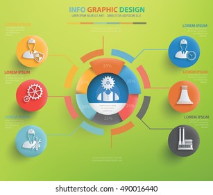 
Engineer and industry info graphic design,clean vector