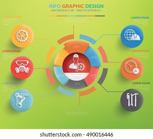 
Engineer and industry info graphic design,clean vector