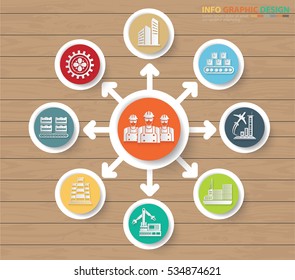 Engineer and Industry info graphic design,clean vector
