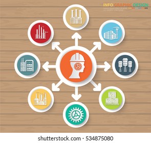 Engineer and Industry info graphic design,clean vector
