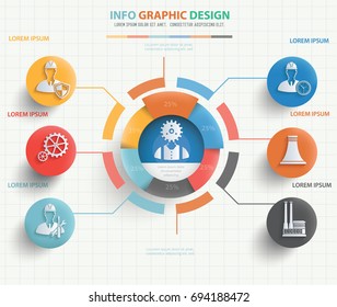 Engineer and industry  info graphic design,vector