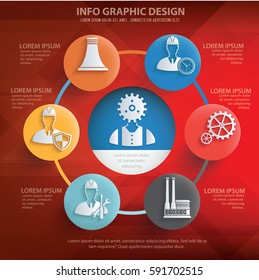 Engineer and industry info graphics design,clean vector