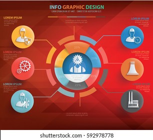 Engineer and industry info graphics design,clean vector