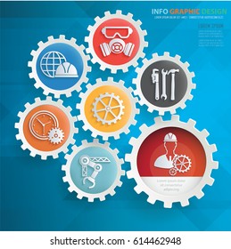 Engineer and industry info graphics design,clean vector