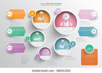 Engineer info graphic design.clean vector