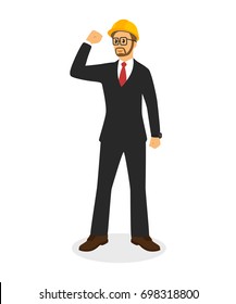 Engineer isolated vector on white background