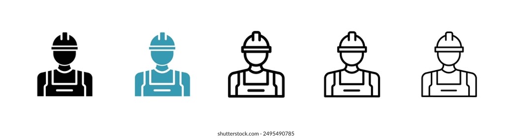 Engineer line icon vector set.