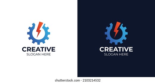 engineer logo set in modern style