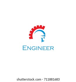 engineer logo with spartan symbol 