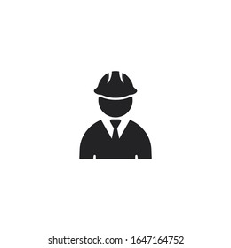 Engineer man Icon, Vector isolated flat illustration.