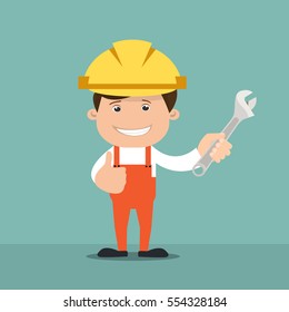Engineer man - vector illustration