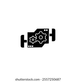 Engineer Motor icon. Manufacturing icons symbol flat design vector