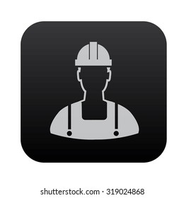 Engineer on black button blackboard,vector